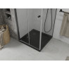 Mexen Lima folding shower cabin 90 x 90 cm, transparent, black + Flat shower tray, black - 856-090-090-70-00-4070B