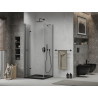 Mexen Lima folding shower cabin 90 x 90 cm, transparent, black + Flat shower tray, black - 856-090-090-70-00-4070B