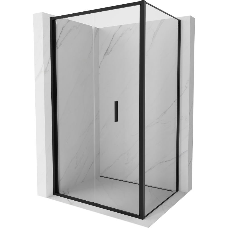Mexen Exo folding shower enclosure 85 x 75 cm, transparent, black - 816-085-075-70-00