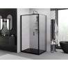 Mexen Exo-F foldable shower enclosure 90 x 80 cm, transparent, black - 816-090-080-70-00