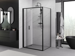 Mexen Exo-F folding shower cabin 70 x 90 cm, transparent, black - 816-070-090-70-00
