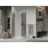 Mexen Lima Duo Folding Shower Enclosure 80 x 80 cm, Transparent, Gold + Flat Tray - 856-080-080-50-02-4010G
