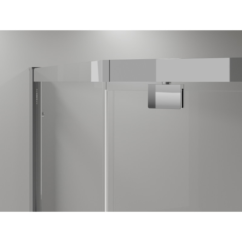 Mexen Exo-R pentagonal hinged shower enclosure 80 x 80 cm, transparent, chrome - 812-080-080-01-00