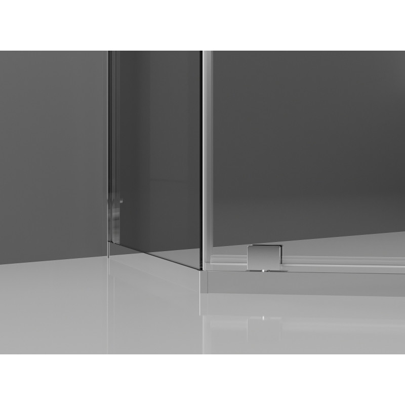 Mexen Exo-R pentagon shower cabin with hinged doors 90 x 90 cm, transparent, chrome - 812-090-090-01-00