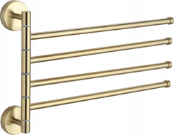 Mexen quadruple swivel towel rack, Gold - 7039244-50