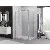 Mexen Exo-B Duo shower enclosure hinged 100 x 80 cm, transparent, chrome - 814-100-080-01-00