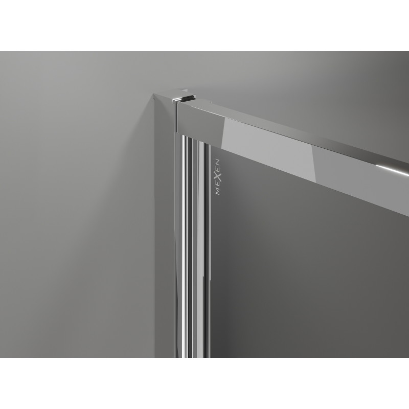 Mexen Exo-B Duo shower enclosure hinged 100 x 80 cm, transparent, chrome - 814-100-080-01-00