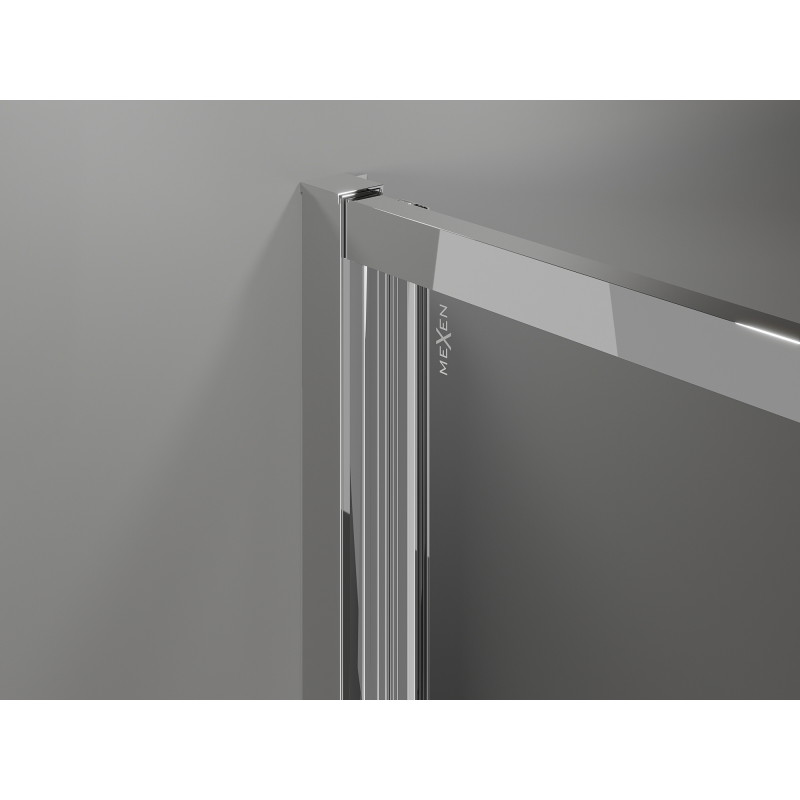 Mexen Exo-F 80 cm folding shower door, transparent, chrome - 816-080-000-01-00