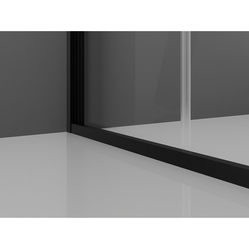 Mexen Exo-F folding shower door 65 cm, transparent, black - 816-065-000-70-00