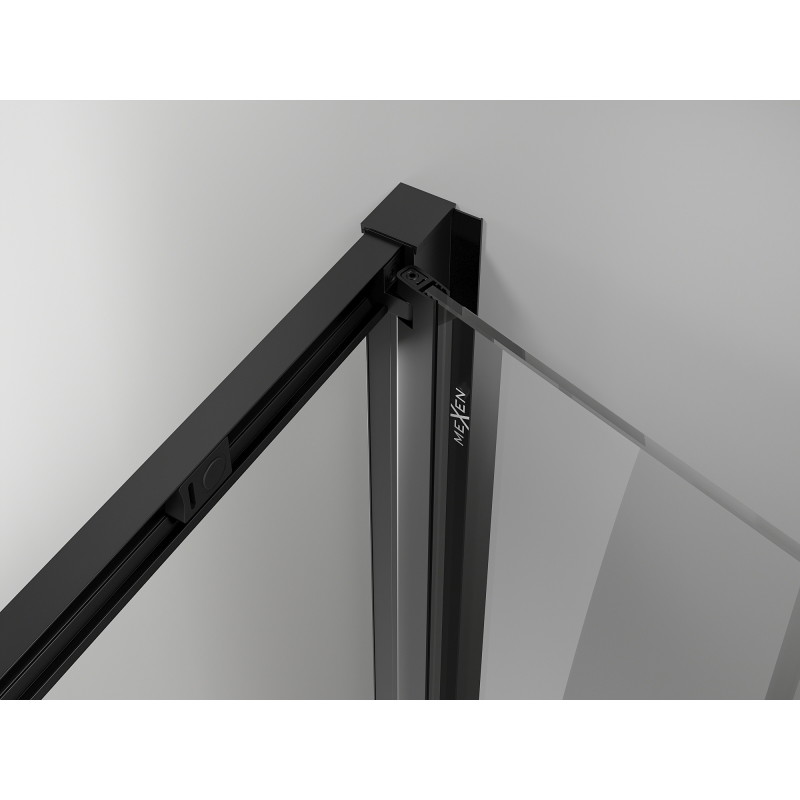 Mexen Exo-F folding shower door 60 cm, transparent, black - 816-060-000-70-00