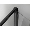 Mexen Exo-F folding shower door 65 cm, transparent, black - 816-065-000-70-00