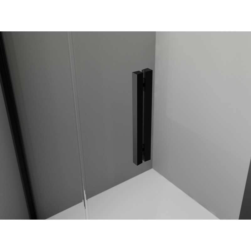 Mexen Exo-F folding shower door 65 cm, transparent, black - 816-065-000-70-00
