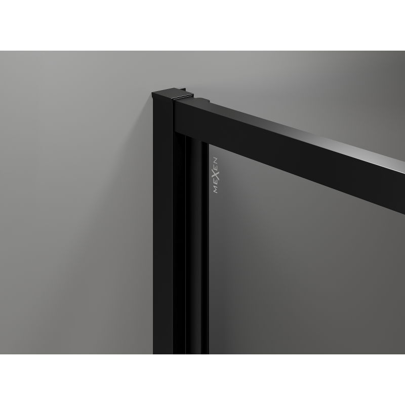 Mexen Exo Shower Door, 100 cm, Transparent, Black - 817-100-000-70-00