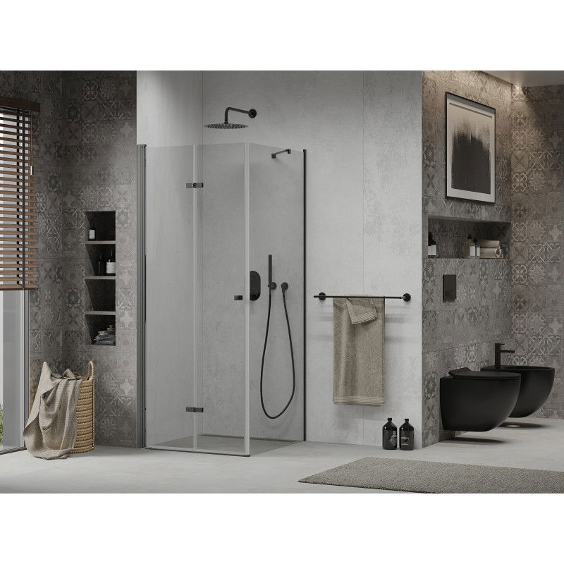 Mexen Lima folding shower cabin 70 x 70 cm, transparent, black - 856-070-070-70-00