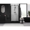 Mexen Exo-F folding shower door 65 cm, transparent, black - 816-065-000-70-00