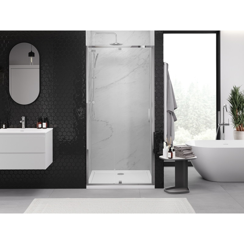 Mexen Exo-R swing shower door 105 cm, transparent, chrome - 819-105-000-01-00