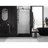 Mexen Exo-R swing shower door 100 cm, transparent, black - 819-100-000-70-00
