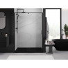 Mexen Exo-R 135 cm hinged shower door, transparent, black - 819-135-000-70-00