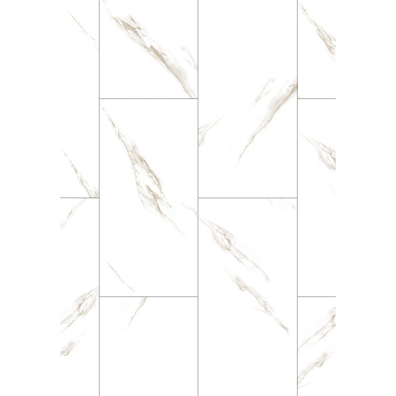 Mexen River White Vinyl Panels 610 x 305 mm LVT Dryback 2.5 mm, PVC Backing, 4 V-Groove, Jazz White - F1450-0610-305-255-4V1-01