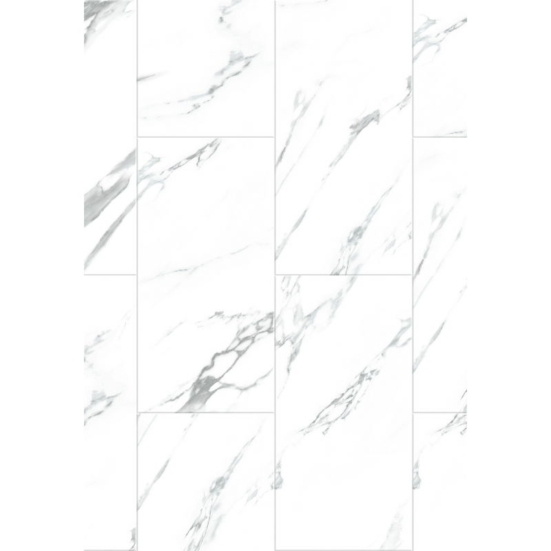 Mexen Glacier White Vinyl Panels 610 x 305 mm LVT Dryback 2.5 mm, Underlay, 4 V-Groove, Jazz White - F1451-0610-305-255-4V1-01
