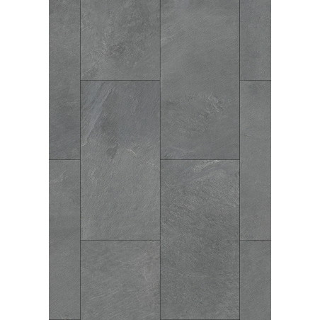 Mexen Grey Dark 610 x 305 mm LVT Dryback Vinyl Flooring Panels, 2.5 mm, PVC Underlay, 4-Sided V-Bevel, Slate