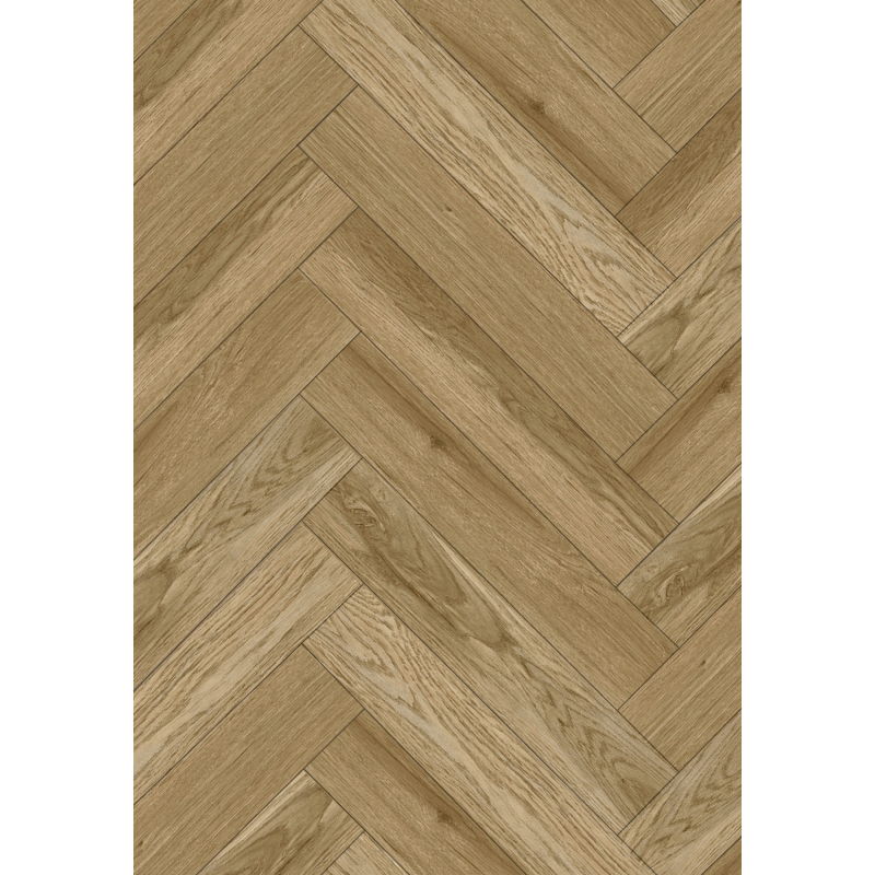 Mexen Manhattan herringbone vinyl panels 570 x 95 mm LVT Dryback 2.5 mm, PVC underlay, 4 V-Groove, Oak