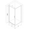 Mexen Exo-B hinged shower enclosure 70 x 70 cm, transparent, chrome - 817-070-070-01-00