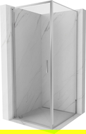 Mexen Exo 80 x 80 cm Pivot Shower Enclosure, Transparent, Chrome - 817-080-080-01-00