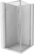 Mexen Exo Hinged Shower Enclosure 100 x 100 cm, Transparent, Chrome - 817-100-100-01-00