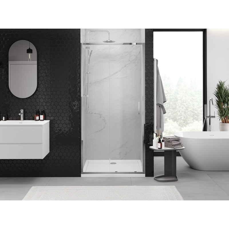 Mexen Exo-S sliding shower door 100 cm, transparent, chrome - 8151-100-000-01-00