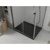 Mexen Lima folding shower cabin 90 x 100 cm, transparent, black + Flat shower tray, black - 856-090-100-70-00-4070B