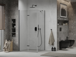 Mexen Lima folding shower cabin 70 x 80 cm, transparent, black - 856-070-080-70-00