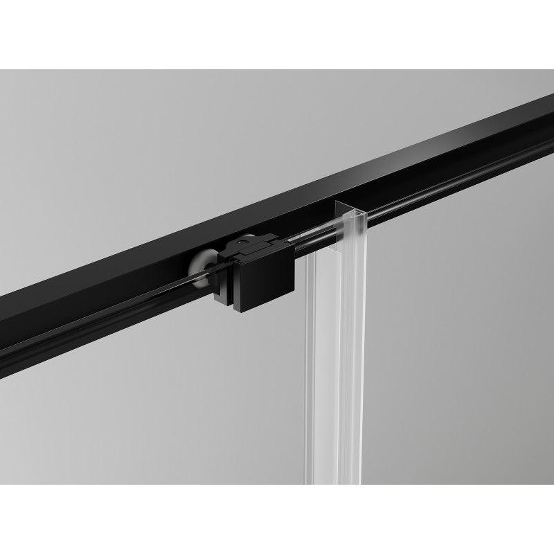 Mexen Exo-S sliding shower doors 100 cm, transparent, black - 8151-100-000-70-00