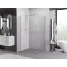 Mexen Exo 80 x 95 cm pivot shower cabin, transparent, chrome - 817-080-095-01-00