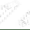 Mexen Exo shower cabin folding 85 x 100 cm, transparent, chrome - 817-085-100-01-00