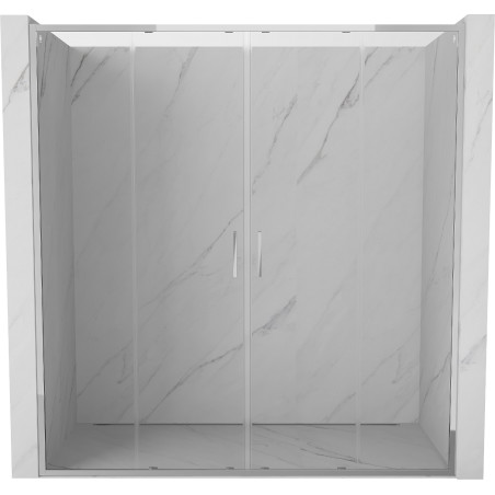 Mexen Exo-S Duo double sliding shower doors 200 cm, transparent, chrome - 8152-200-000-01-00