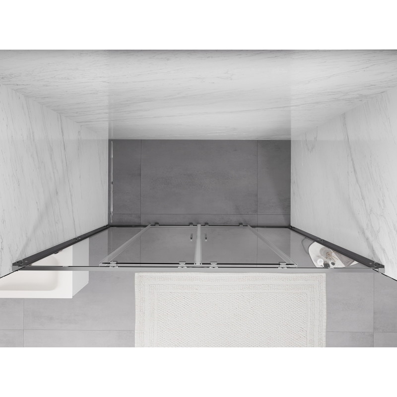 Mexen Exo-S Duo double sliding shower doors 190 cm, transparent, chrome - 8152-190-000-01-00