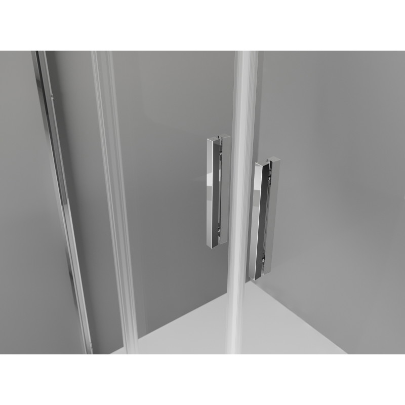 Mexen Exo-S Duo double sliding shower doors 190 cm, transparent, chrome - 8152-190-000-01-00