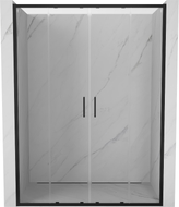 Mexen Exo-S Duo double sliding shower doors 150 cm, transparent, black - 8152-150-000-70-00