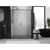 Mexen Exo-S Duo double sliding shower door 160 cm, transparent, black - 8152-160-000-70-00