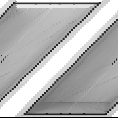 Mexen Exo double sliding shower door 160 cm, transparent, black - 8152-160-000-70-00