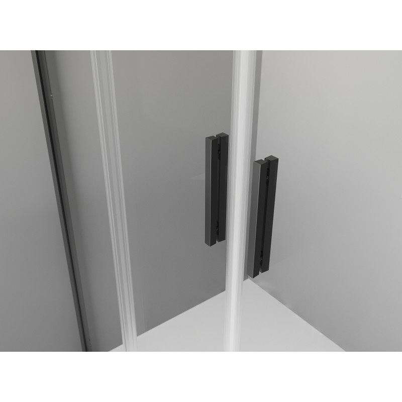 Mexen Exo-S Duo double sliding shower doors 150 cm, transparent, black - 8152-150-000-70-00