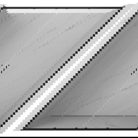 Mexen Exo double sliding shower doors 170 cm, transparent, black - 8152-170-000-70-00