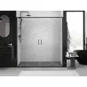 Mexen Exo double sliding shower door 180 cm, transparent, black - 8152-180-000-70-00