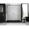 Mexen Exo double sliding shower door 180 cm, transparent, black - 8152-180-000-70-00