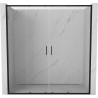 Mexen Exo-S Duo double sliding shower door 200 cm, transparent, black - 8152-200-000-70-00