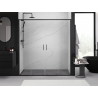 Mexen Exo-S Duo double sliding shower doors 190 cm, transparent, black - 8152-190-000-70-00