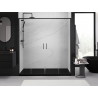 Mexen Exo-S Duo double sliding shower doors 190 cm, transparent, black - 8152-190-000-70-00