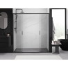 Mexen Exo-S Duo double sliding shower doors 190 cm, transparent, black - 8152-190-000-70-00