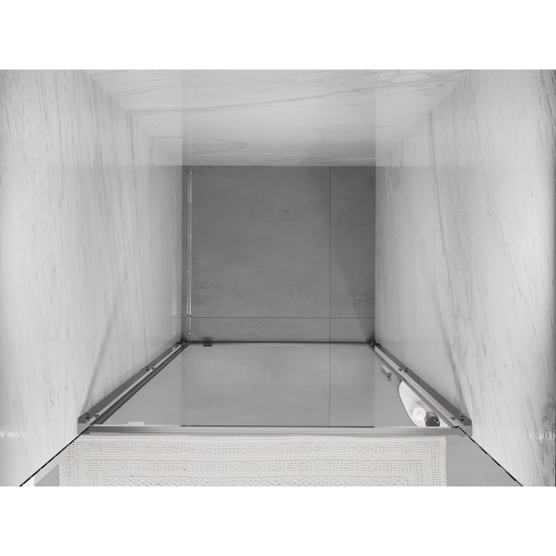 Mexen Exo 70 cm Hinged Shower Door, Transparent, Chrome - 8181-070-000-01-00
